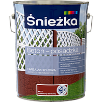 Краска для бетона акриловая Sniezka BETON-POSADZKA КРАСНЫЙ бледно В03 5л PL