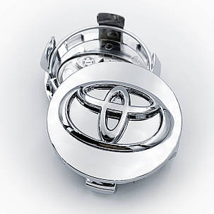 Ковпачки (заглушки) в литі диски TOYOTA (Тойота), 62 мм Хром (42603-12730), фото 2