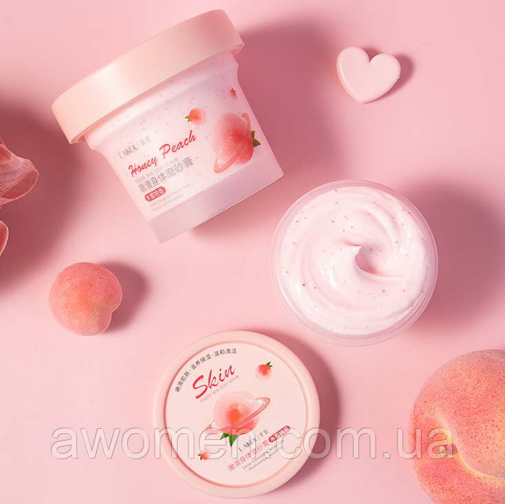 Скраб для тіла Laikou Peach з екстрактом персика й азійською центелою 100 g