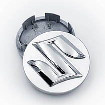 Ковпачки (заглушки) в литі диски SUZUKI (Сузукі) 58 мм Сріблясті, фото 4