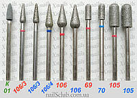 Алмазные маникюрные фрезы среднего и мелкого абразива