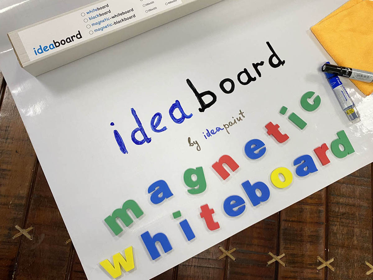 Магнітно-маркерна самоклейна дошка біла фліпчарт Ideaboard 300х120 см