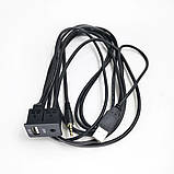 Автомобільний AUX -  USB-вхід Jack 3.5 мм. Аудіороз'єм., фото 4