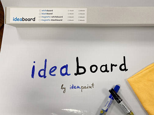 Маркерна самоклеюча дошка біла Ideaboard 200х120 см, фото 1