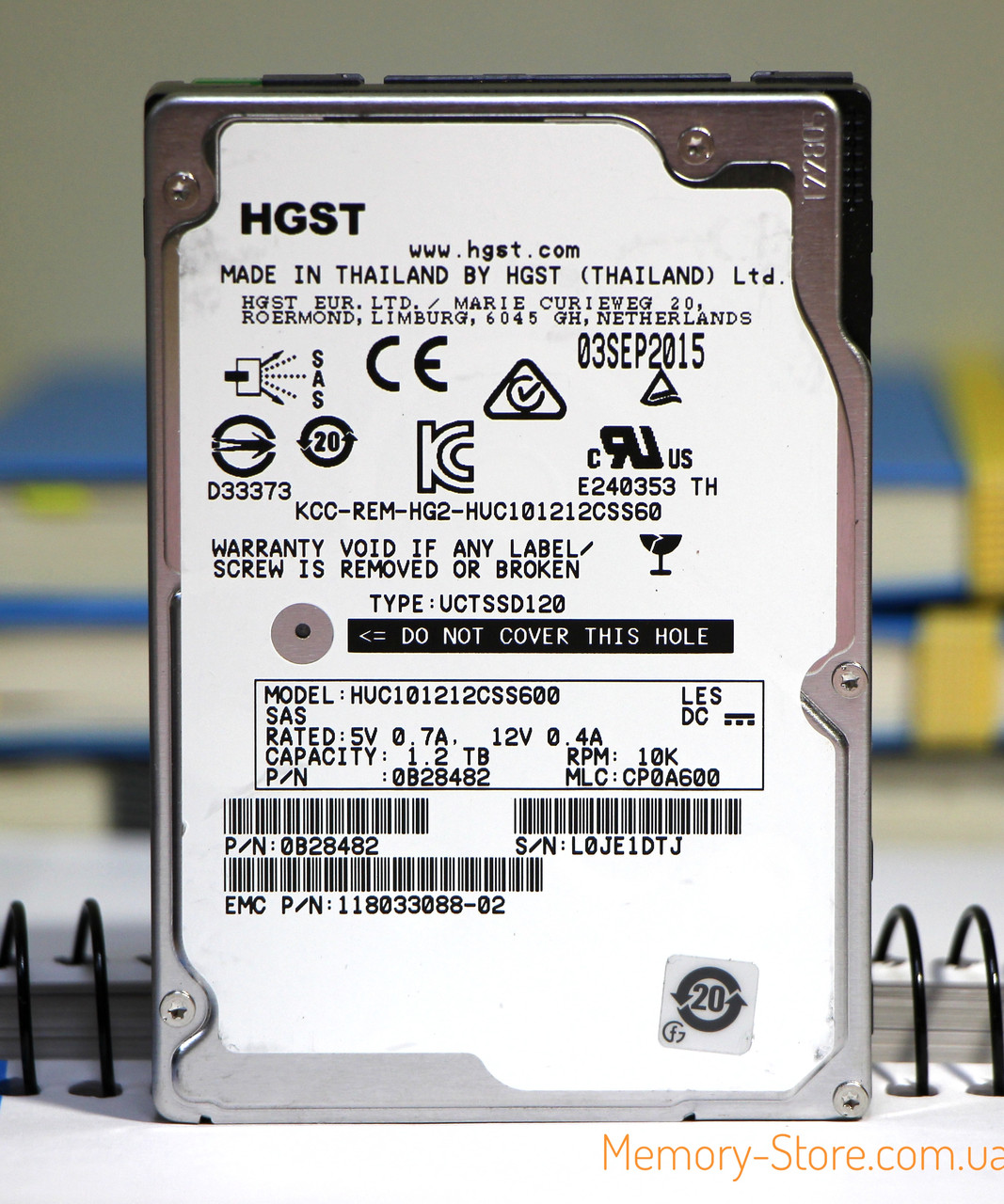 Жорсткий диск для сервера HGST 1.2 TB 10K RPM, 64MB 2.5 SAS, HUC101212CSS600