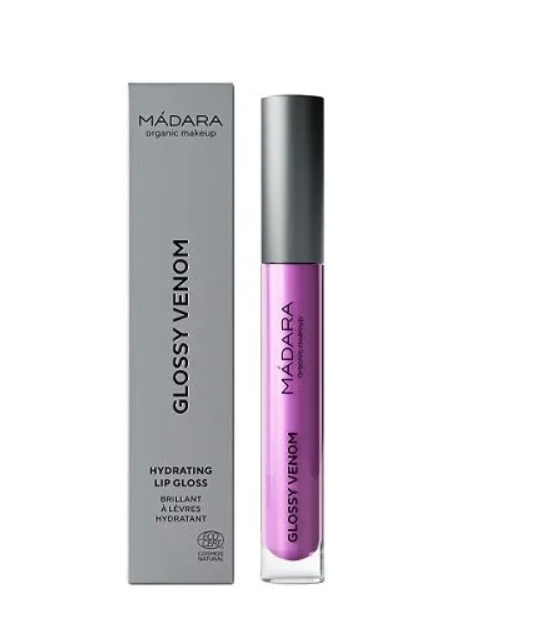 Зволожуючий блиск для губ органічний № 77 Пурпурова ейфорія Madara Cosmetics, 4 мл