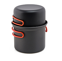 Набір туристичний посуд казанок і чашку в чохлі. Похідний набір посуду з анодованого алюмінію