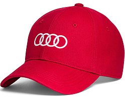 Бейсболка унісекс Audi Rings Unisex Baseball Cap, Red, Оригінал артикул 3131701010