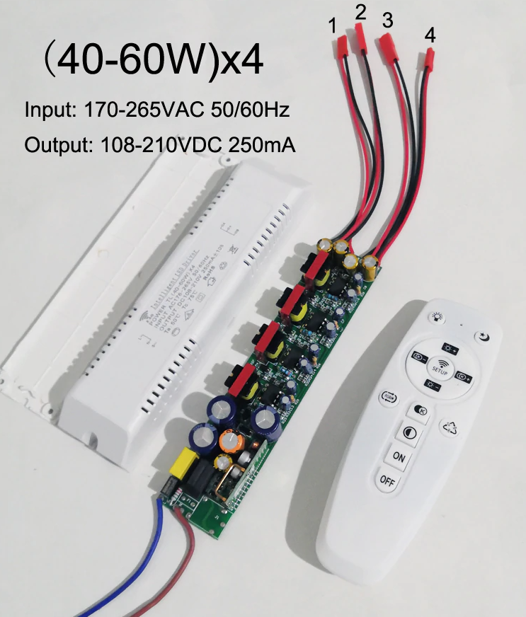 Купить светодиодный драйвер для с пультом. Led Driver 40-60w x2 с пультом Ду. 2.4G Intelligent led Driver( 40- 60w) x2. Intelligent led Driver 2.4g 40-60w x4. Led драйвер 75 ватт с пультом.