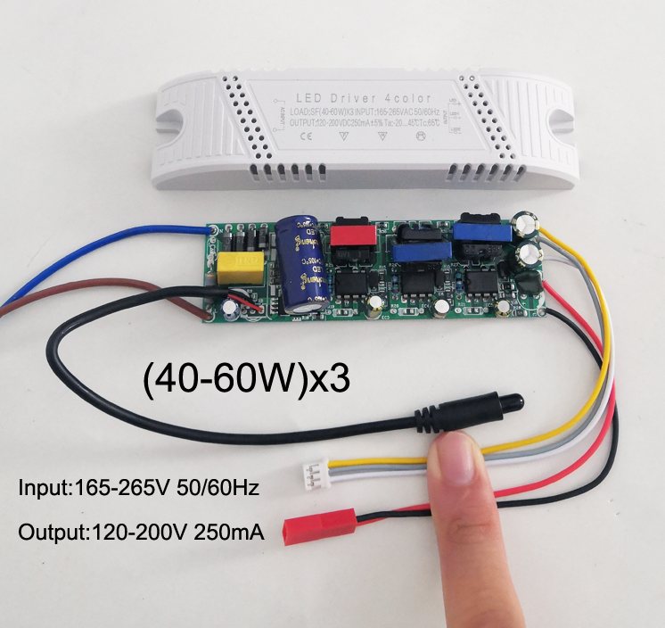 No68 Драйвер + пульт Driver 40-60Wx3 DC330-360V 250 mA (1x2pin+1x3pin)