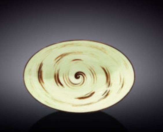 Блюдо овальне глибоке Wilmax SPIRAL PISTACHIO 25х16, 5х6см