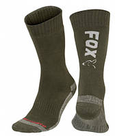 Fox Collection Green Silver Thermolite Long Socks