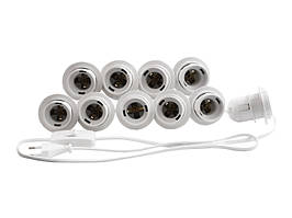 Підсвітка гримерного дзеркала LEDUA світлодіодна врізна з ручним вимикачем 10 шт. E27 білий