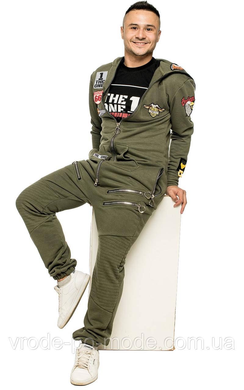 Комбінезон на флісі Harley khaki унісекс, у наявності та під замовлення, для чоловіків і жінок