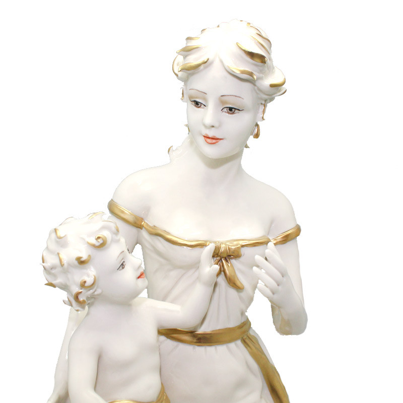 Фигурка-статуэтка фарфоровая, ручная работа Италия «Мама с ребенком» Sabadin, h-37 см (41072s) - фото 2 - id-p668673125