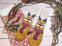 Парные новогодние носки с оленями WANNABE SANTA 36-41 размер LEONORA