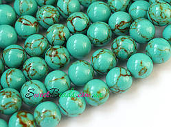Бусини 12 мм, бірюза-2