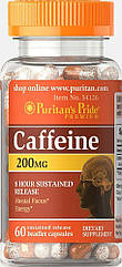 Puritan's Pride Caffeine, Кофеин 200 mg (60 капс.)