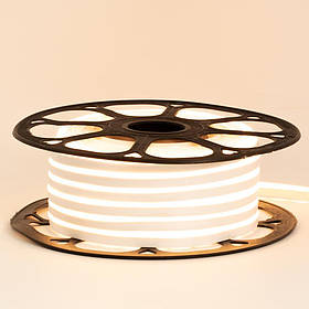 Led неон 12В білий теплий 6х12 AVT smd2835 120 LED/m 6 W IP65 силікон (гнучкий неон, холодний неон)