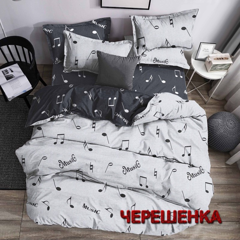 Полуторний набір постільної білизни 150*220 з Бязі "Gold" №151541AB Черешенка™