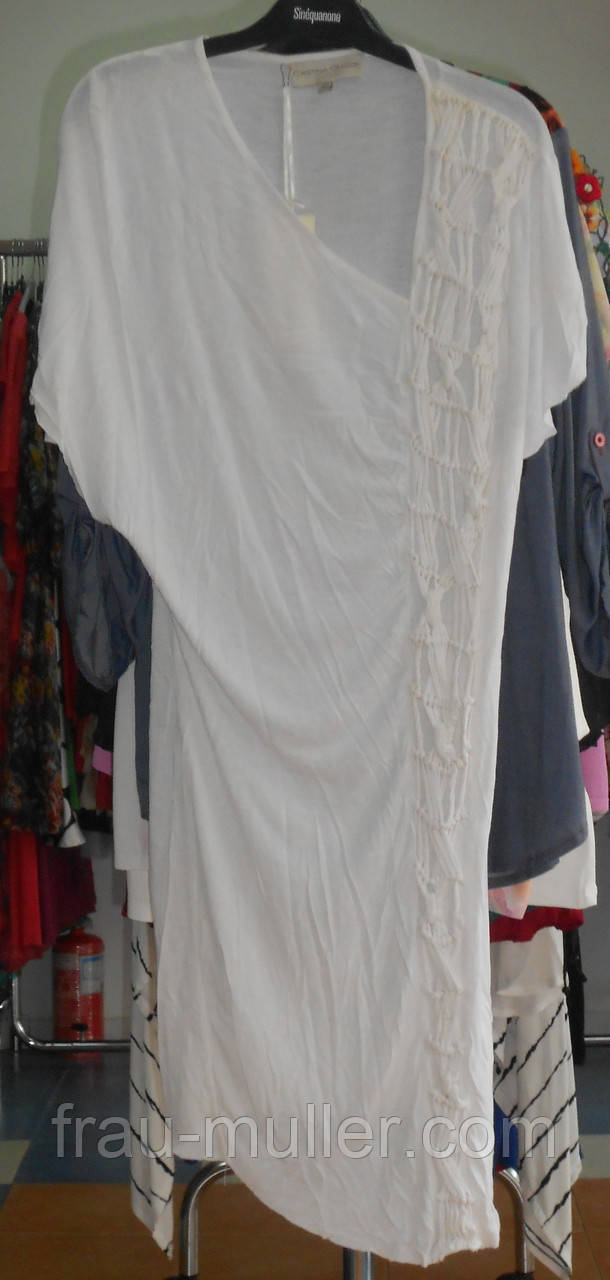 Плаття-туніка літній біле зі шнурівкою Crisnina Gavioli