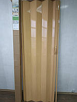 Двері гармошка глухаста No3 Дуб світлий 810*2030*6 мм ПВХ