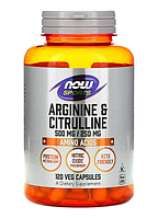 Now Arginine & Citrulline 500/250 120 caps veg