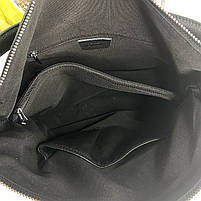 Жіноча містка шкіряна сумка на та через плече Polina & Eiterou чорна, фото 9