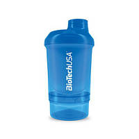 Шейкер багатокомпонентний синій BioTech Shaker Mini Wave + 2 in 1 300 ml Schocking Blue