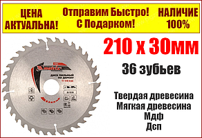 Пиляльний диск для дерева 210 х 30 мм, 36 зубців MTX Professional 732909