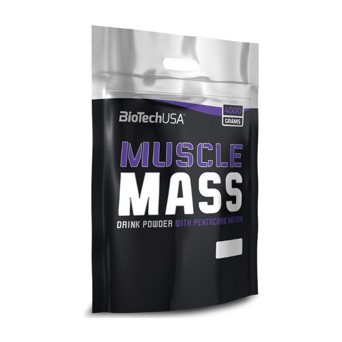Гейнер высокобелковый BioTech Muscle Mass 4 kg - фото 1 - id-p1320682991