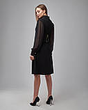 Чорне плаття-сорочка прямого силуету, фото 4