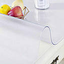 Скатертина м'яке скло для столу і меблів Soft Glass (1.1х1.4м) товщина 0.4 мм, Прозора, фото 3