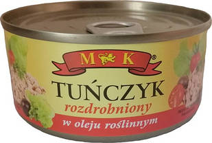 Тунець у олії M&K Tunczyk, 170 г (дроблений)