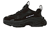 Кросівки чоловічі та жіночі Balenciaga Triple S Black взуття Баленсіага Тріпл С чорні, фото 2