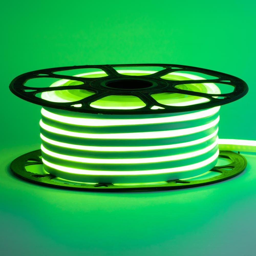 Led неон 12В зелений 6х12 AVT smd2835 120LED/m 6W IP65 силікон (гнучкий неон, холодний неон)