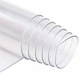 Скатертина м'яке скло для столу і меблів Soft Glass (1.1х1.4м) товщина 0.4 мм, Прозора, фото 10