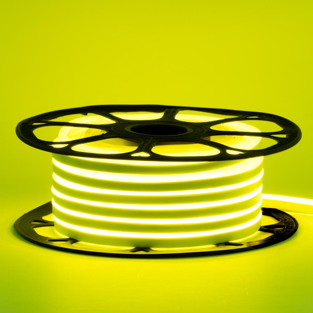 Led неон 12 В лимонна 6х12 AVT smd2835 120 LED/m 6 W IP65 силікон (гнучкий неон, холодний неон)