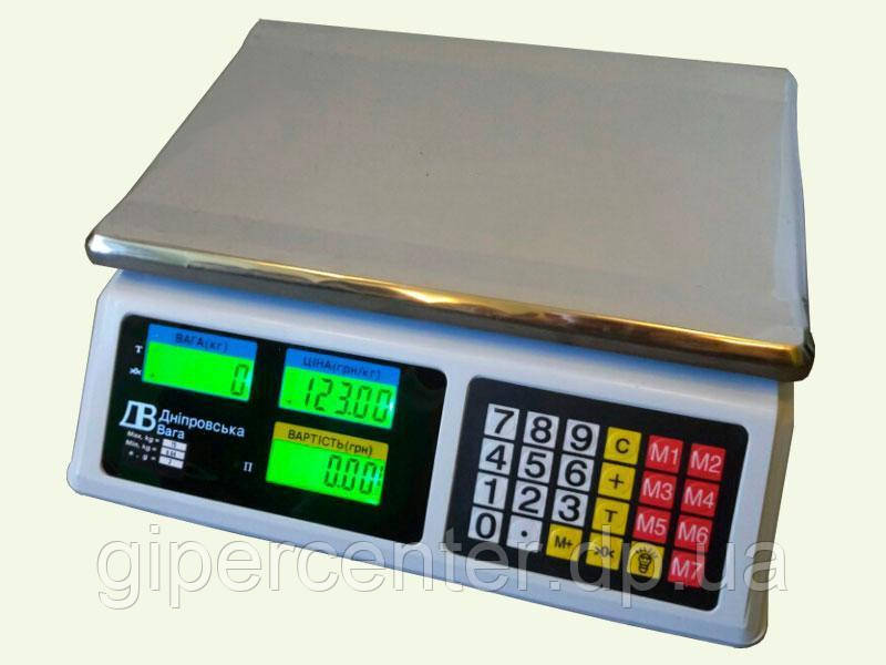 Торгові ваги ВТЕ-Центровес-6Т1ДВ-Е (6 кг, 1 м)