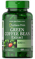 Puritan's pride Green Coffee Bean Extract, Экстракт Зеленого Кофе 100 mg (60 капс.)