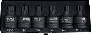 Набір ударних біт Torx/Spline 3/4" T70-100 M16 M18 YATO 6 шт.