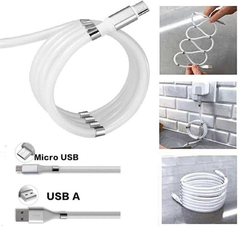 Кабель Micro USB з кільцевими магнітами магнітний кабель Мікро Юсб 1 м