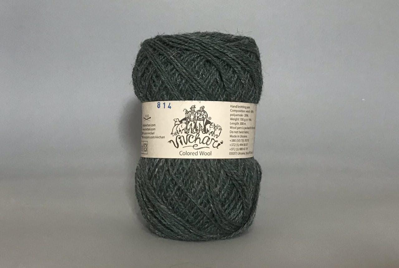 Пряжа вовняна Vivchari Colored Wool, Color No.813 світлий беж