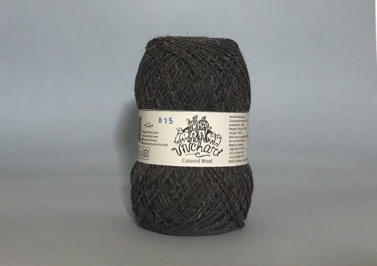 Пряжа вовняна Vivchari Colored Wool, Color No.813 світлий беж