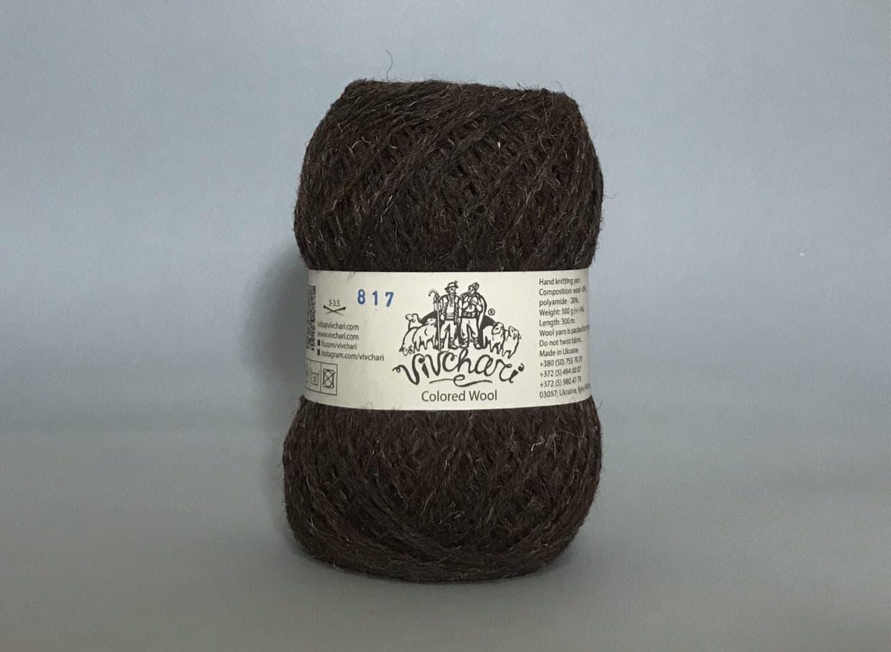 Пряжа вовняна Vivchari Colored Wool, Color No.813 світлий беж