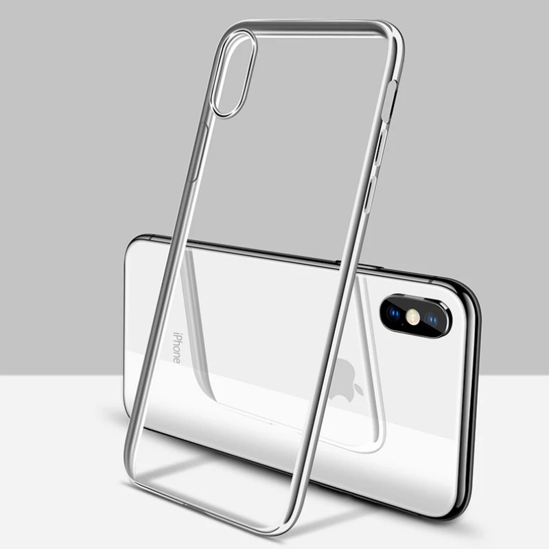 Чохол для IPhone X/Iphone XS, силіконовий сріблястий