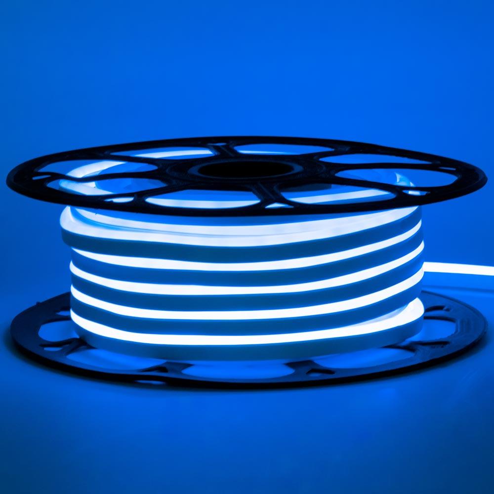 Led неон 12 В синій 8х16 пвх smd2835 120 LED/m 6 W IP65 (гнучкий неон, холодний неон)