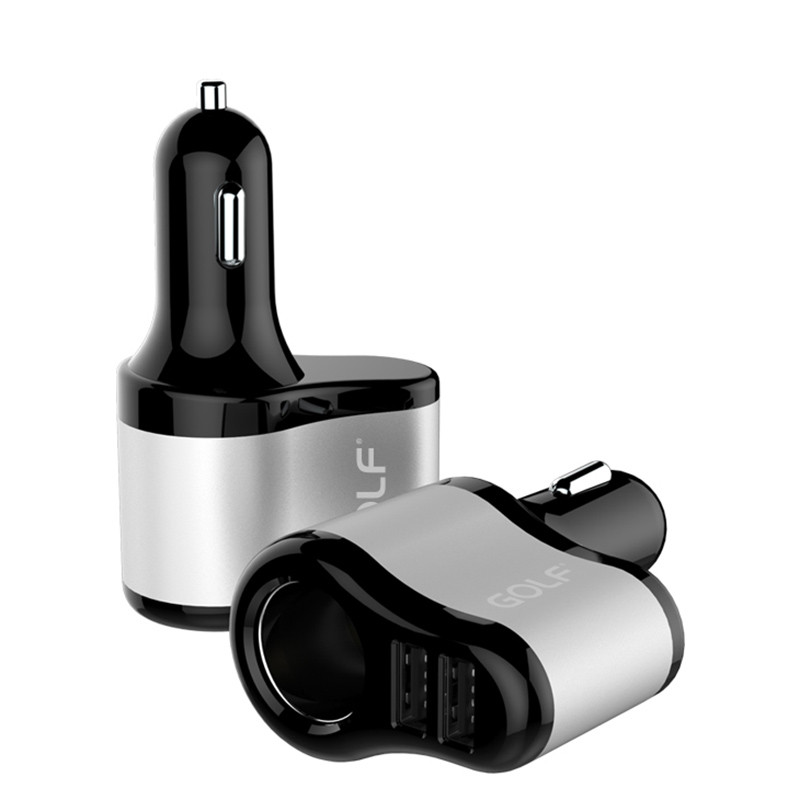 Автомобільний зарядний пристрій GOLF GF-C14 Car charger 2USB 2.1 A Black