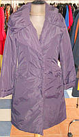 Оригінальне фіолетове пальто на синтепоні з затяжкою на спинці Solar