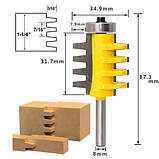 Фреза-мікрошип для зрощування по дереву, 8 мм, для ручного фрезера, фото 3